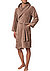 Kapuzenbademantel, Velours, castano - castano