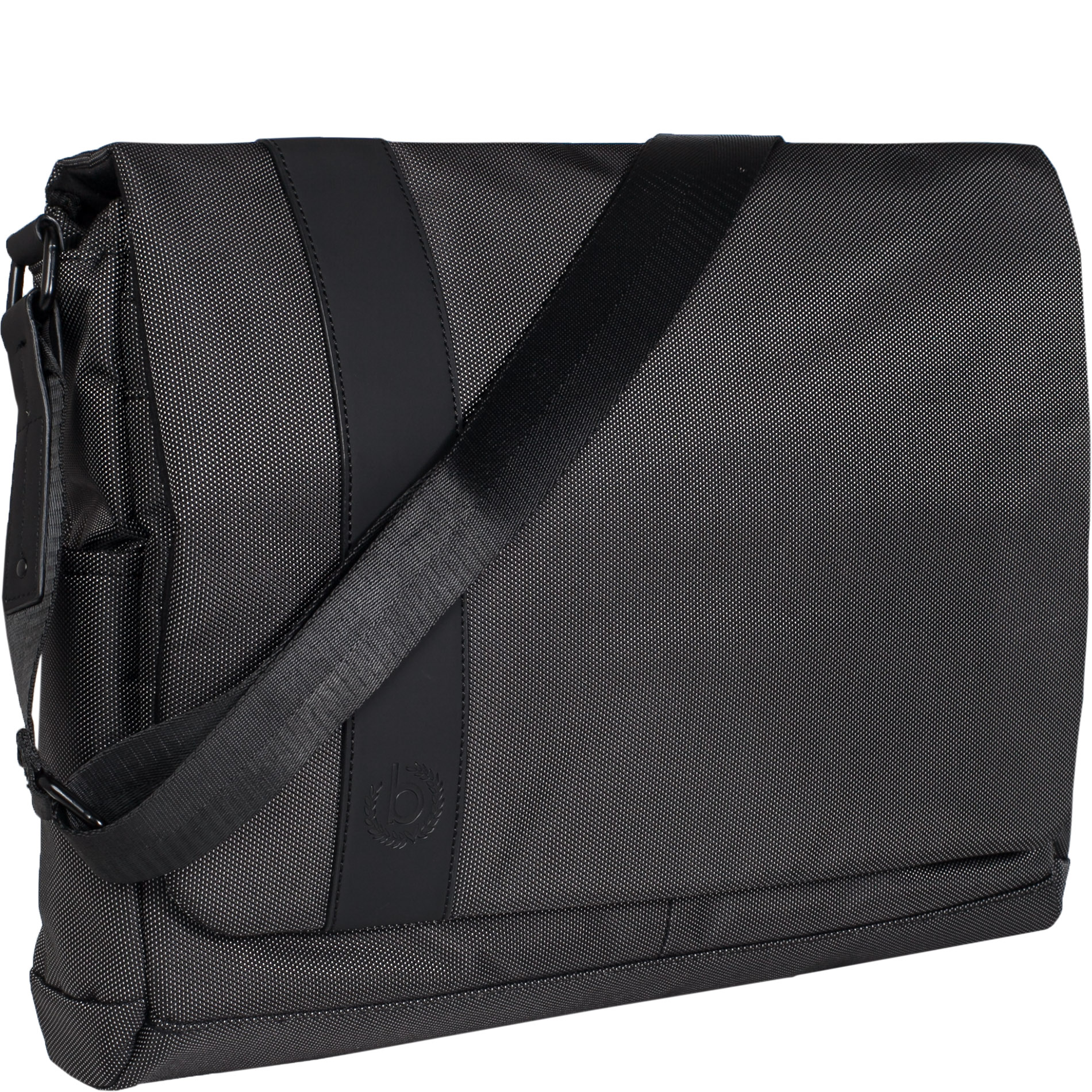 bugatti Herren Messenger Bag grau Mikrofaser/Nylon meliert