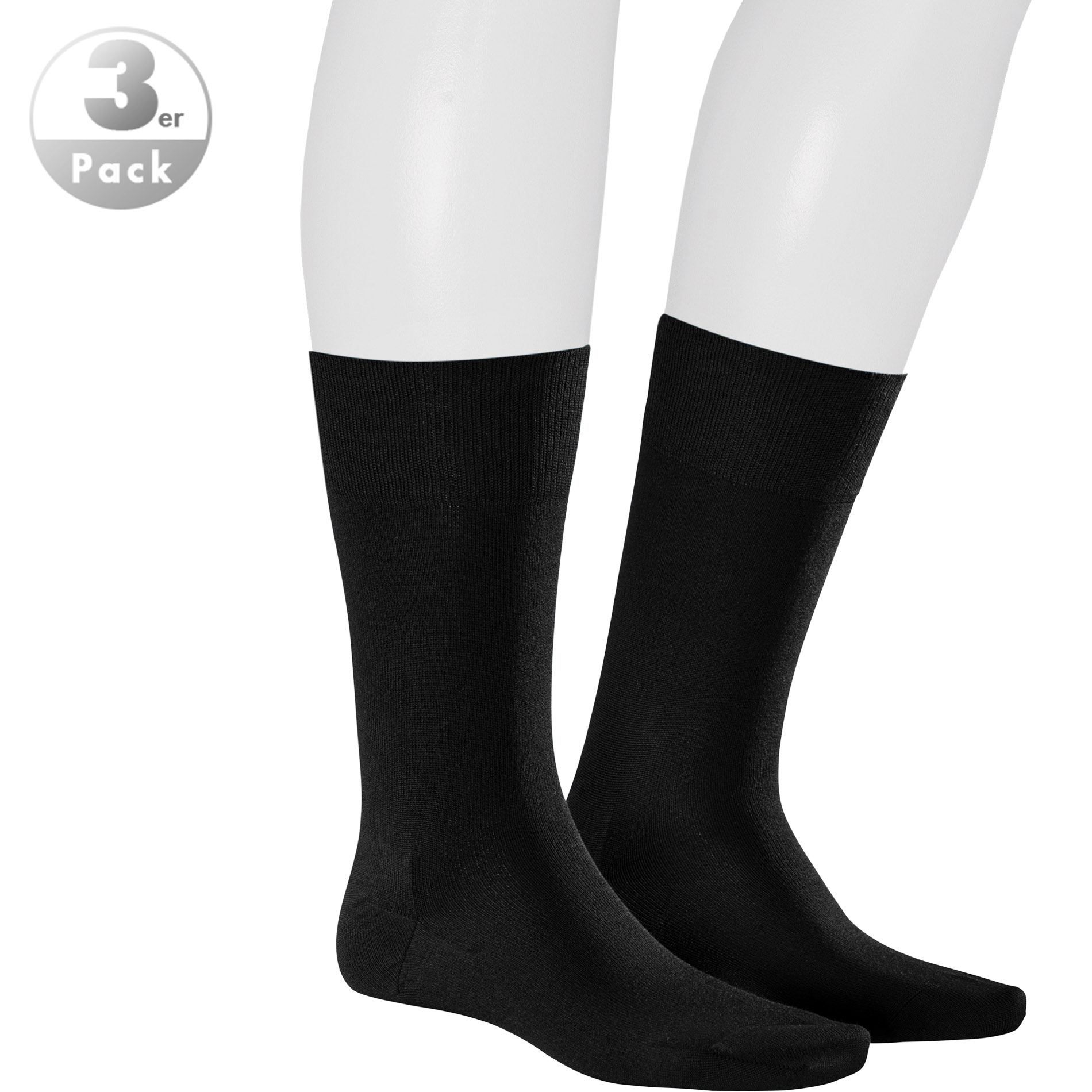 KUNERT Men Herren Socken schwarz Mikrofaser unifarben