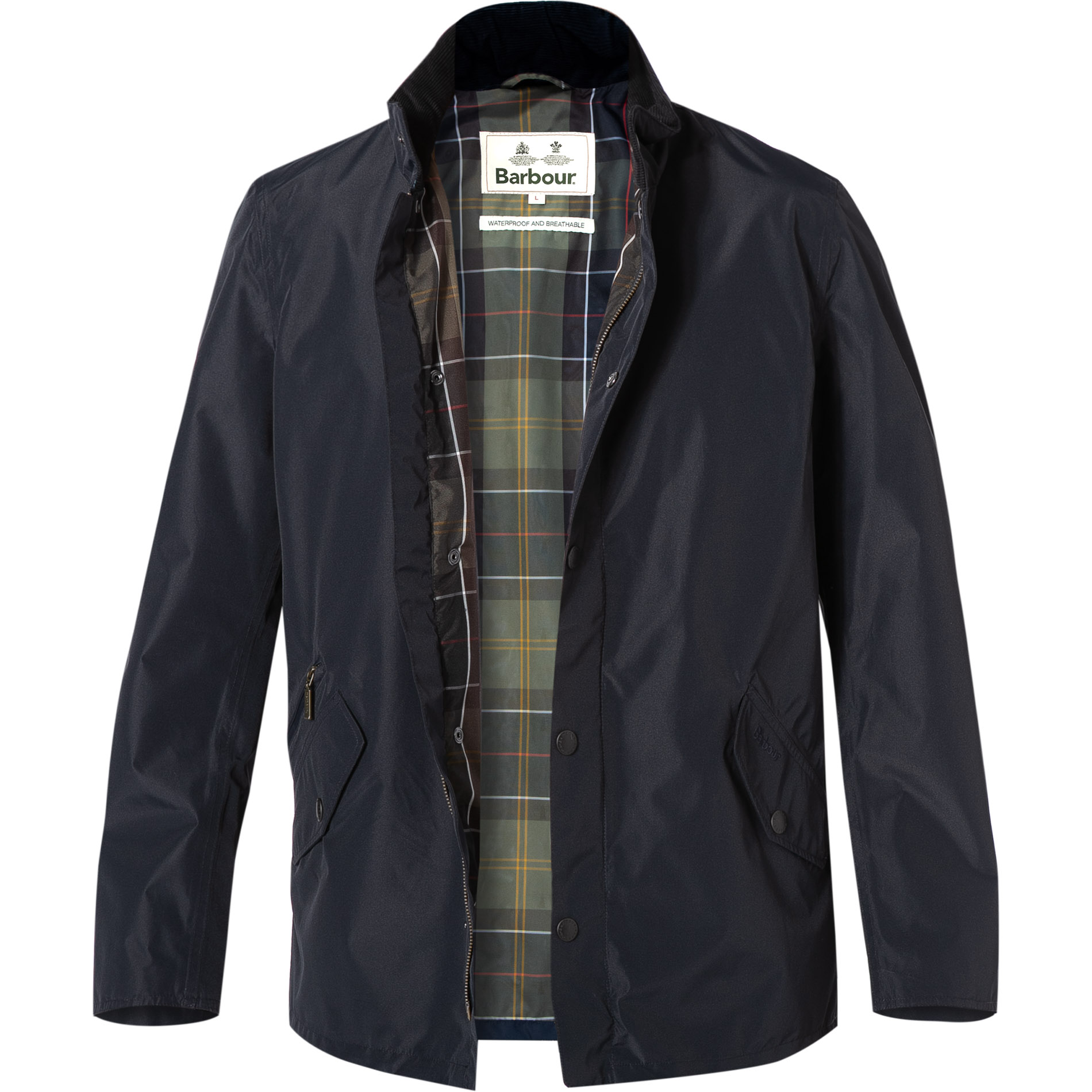 Barbour Herren Jacke grün Mikrofaser unifarben