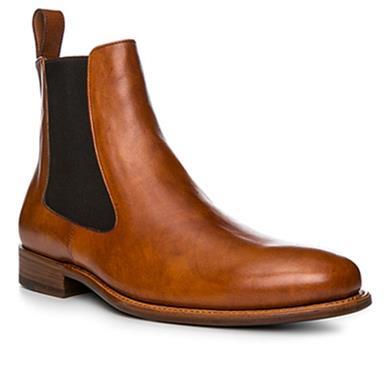 Chelsea Boots, Kalbsleder, cognac