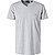T-Shirt, Fitted Body, Baumwolle, grau meliert - light grey melange