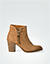 Stiefeletten mit Perforation - cognac