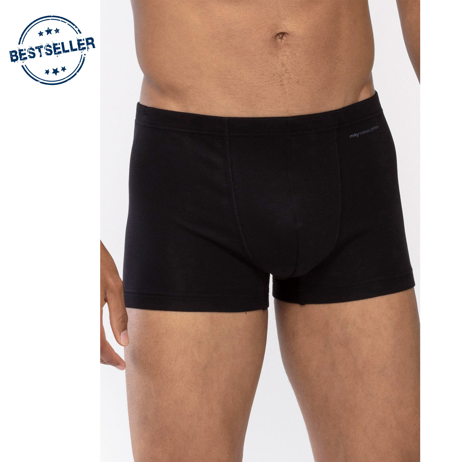 Mey Herren Shorty Schwarz Pima Unifarben