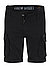 Cargoshorts, Slim Fit, Baumwolle, schwarz - black