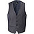 Weste, Slim Fit, Schurwolle, mittelgrau meliert - grau