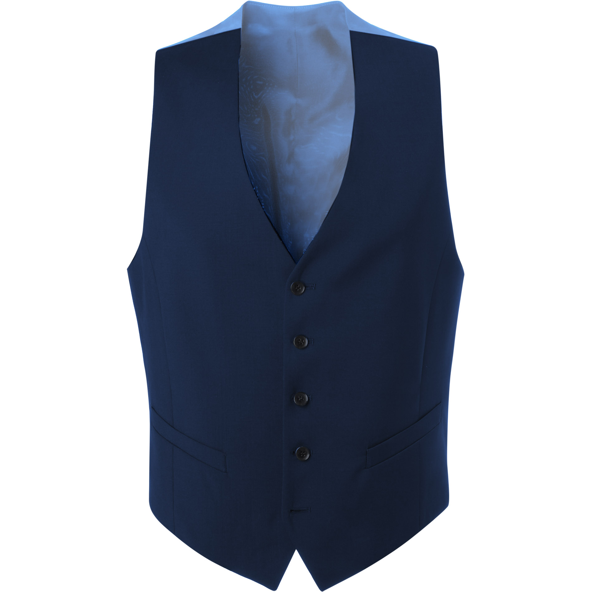 DIGEL Herren Weste blau Schurwolle