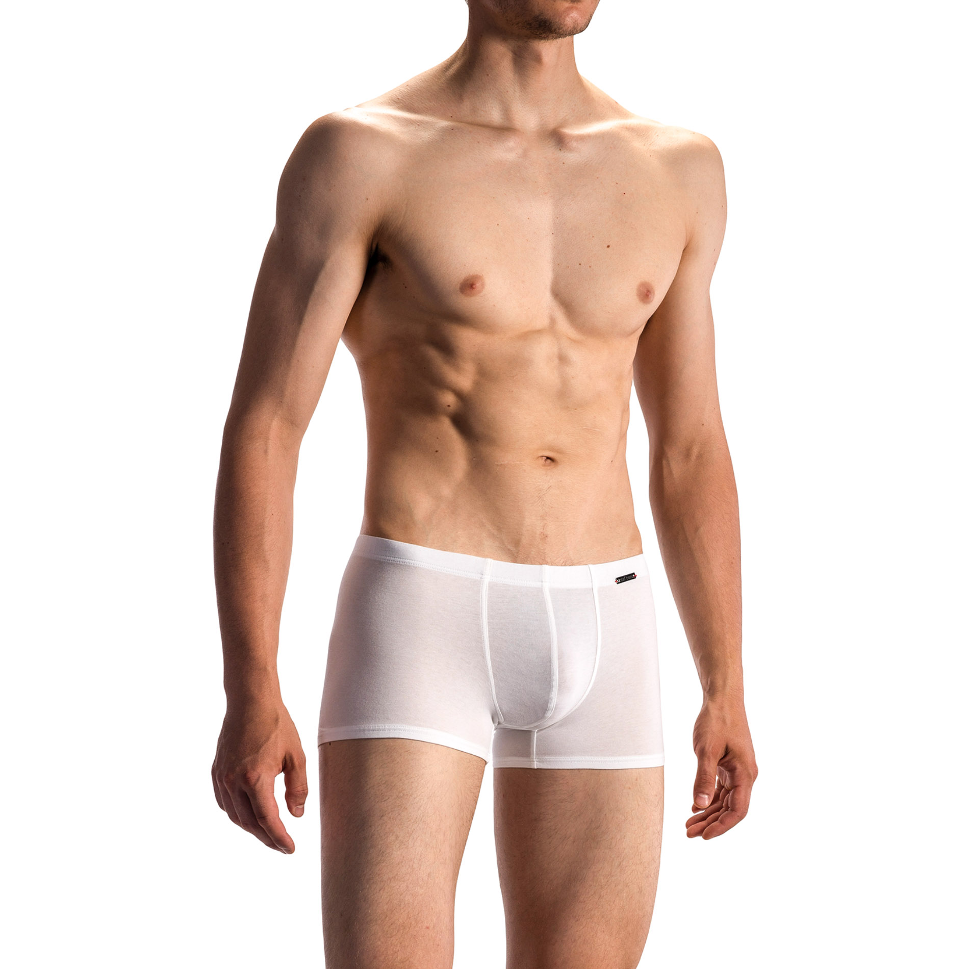 Olaf Benz Herren Casualpants weiß Baumwolle unifarben