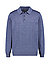 Polo-Shirt, Merinowolle superwash, blaugrau meliert - blaugrau