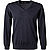 Pullover, Merinowolle, dunkelblau meliert - rauchblau