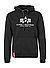 Hoodie, Baumwolle, schwarz - black