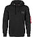 Hoodie, Baumwolle, schwarz - black