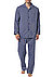 Pyjama, Baumwolle, navy gestreift - marine