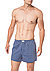 Boxershorts, Baumwolle, marine-weiß gestreift - marine