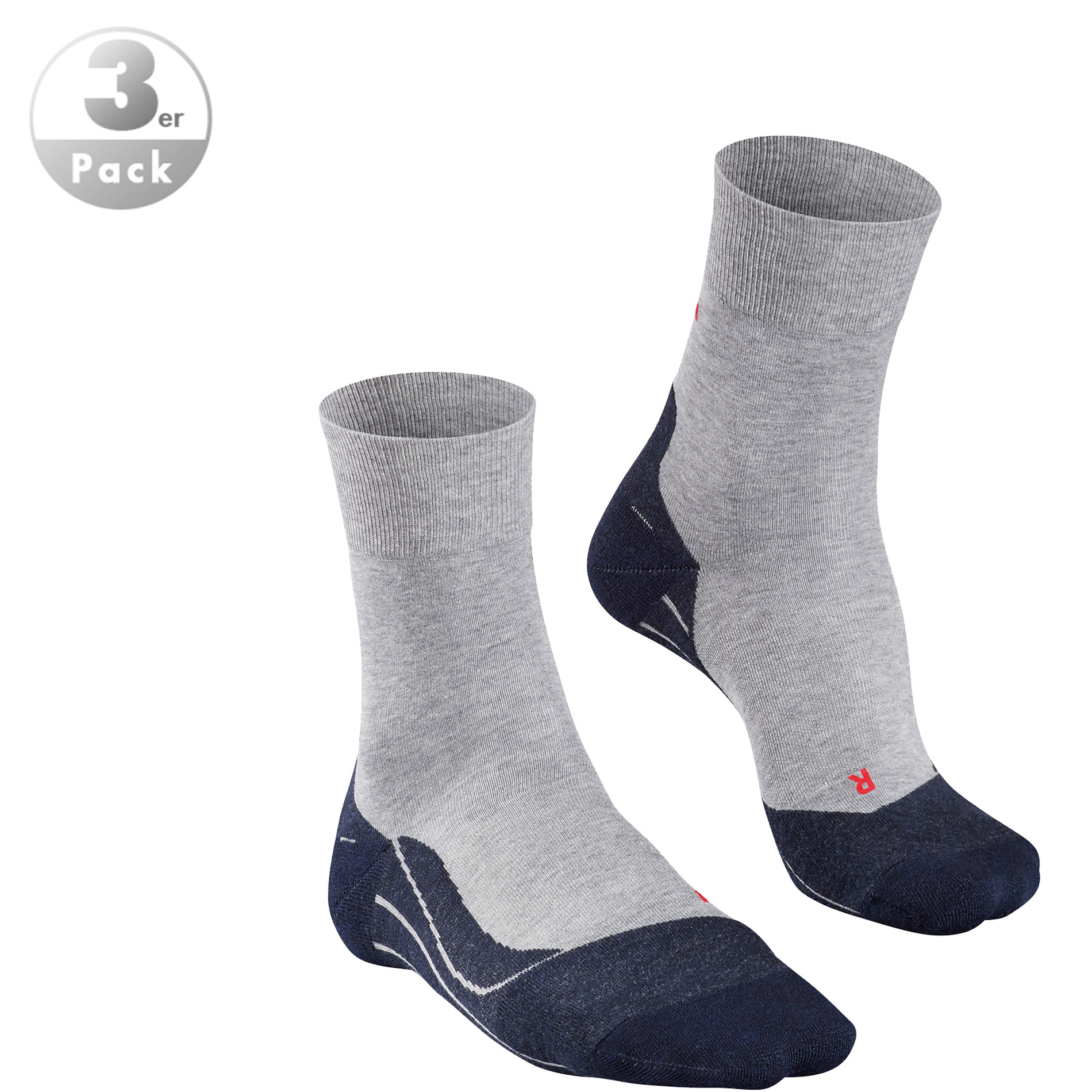Falke Herren Socken grau Mikrofaser/Funktion unifarben