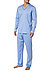 Pyjama, Baumwoll-Jersey, hellblau - hellblau