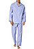 Pyjama, Baumwolle Fil á Fil, bleu meliert - blau