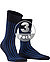 Serie Shadow, Socken, Baumwolle, blau gestreift - marine-blau