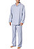 Pyjama, Flanell, blau gemustert - blau