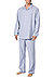 Pyjama, Flanell, blau gemustert - blau