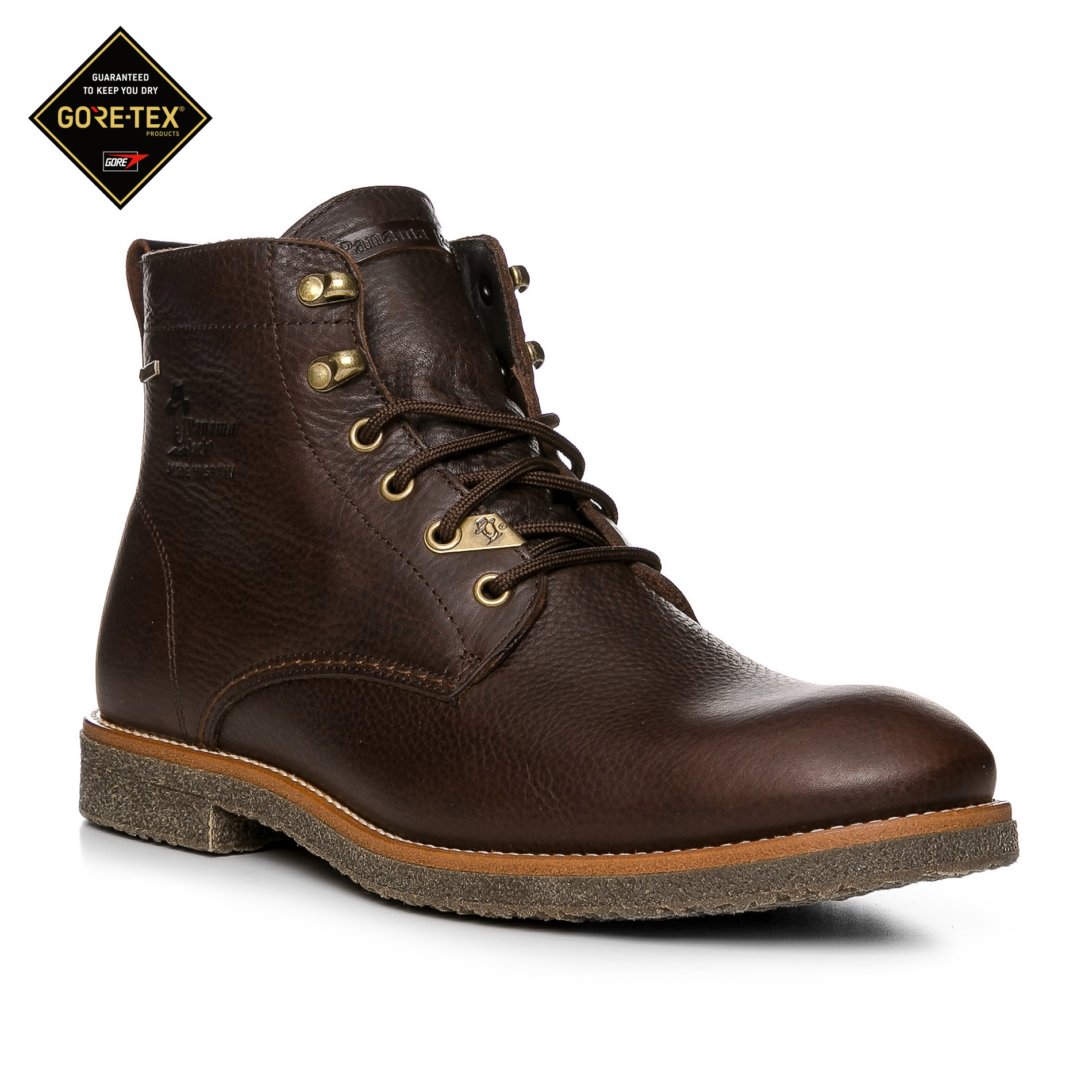 Panama Jack Herren Schnürboots Braun Glattleder