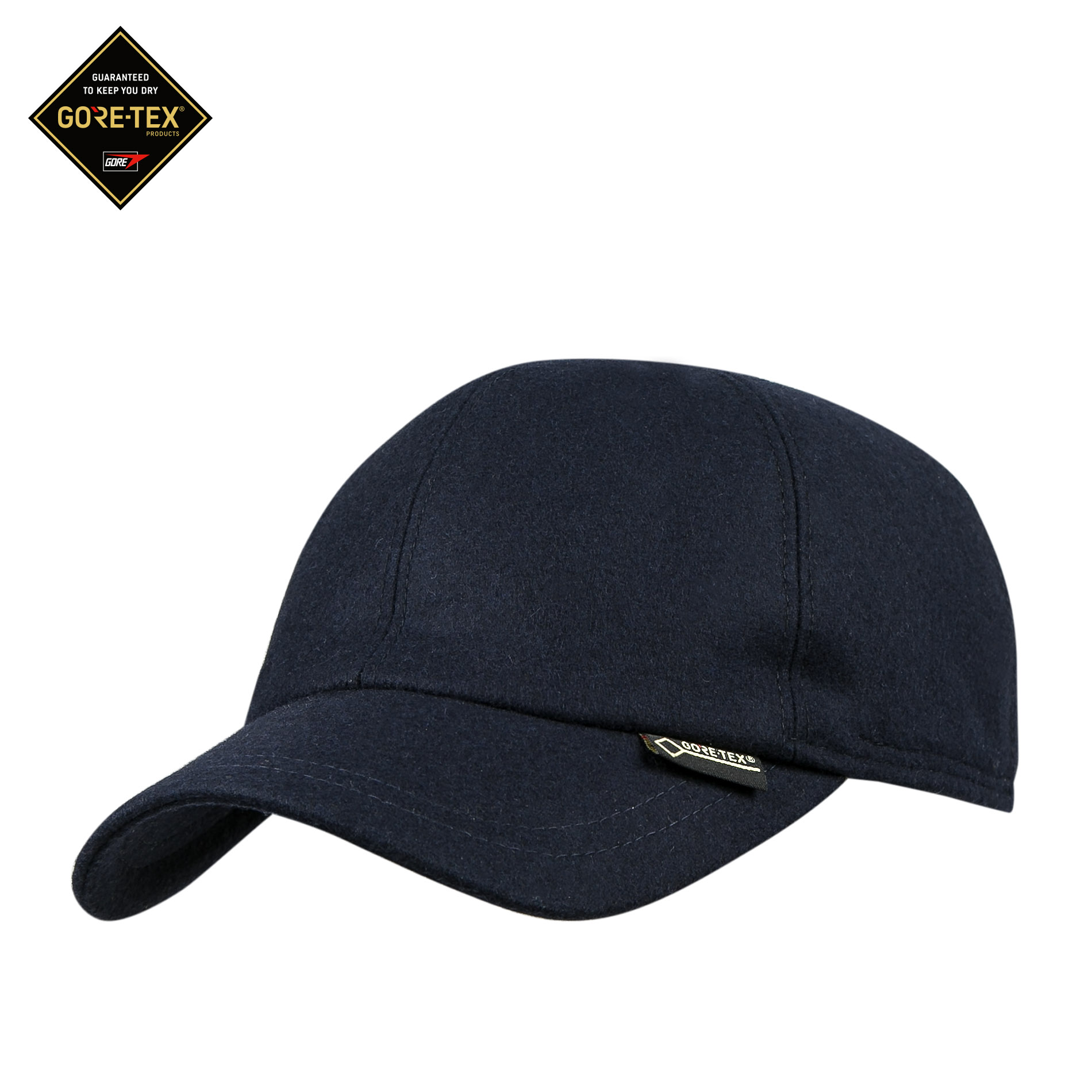 Herrenausstatter Herren Baseball Cap blau Woll-Stoff