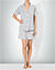 Kurzer Pyjama mit Revers - grau