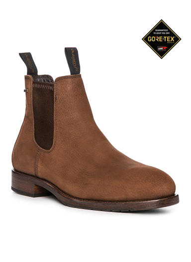 Chelsea Boots, Veloursleder GORE-TEX®, haselnuss