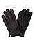 Handschuhe, Hirschleder, schwarz - schwarz