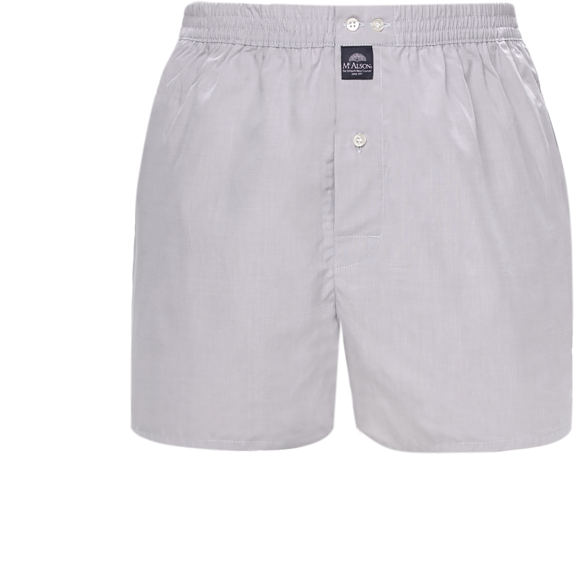 MC ALSON Herren Boxershorts grau Baumwolle meliert