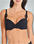 Bikinitop mit Drapierung - schwarz