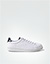 Sneaker aus Canvas mit Lackdetails - white