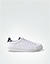 Sneaker aus Canvas mit Lackdetails - white