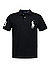 Polo-Shirt, Custom Fit, Baumwoll-Piqué, schwarz - schwarz