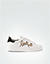 Sneaker mit Glitter-Schrift - weiß-grau