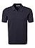 Zip-Polo, Baumwoll-Strick, navy - navy