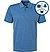 Polo-Shirt, Baumwoll-Jersey, hellblau meliert - blau
