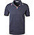 Polo-Shirt, Baumwoll-Strick, navy - blau