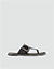 Zehensandalen mit Gold-Details - schwarz
