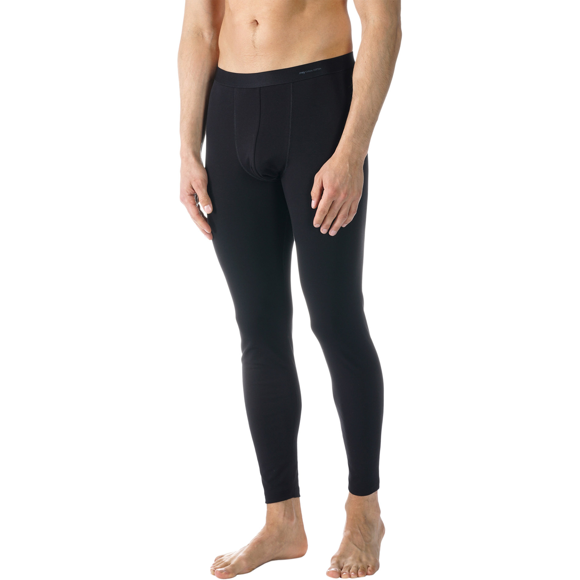 Mey Herren Lange Unterhose schwarz Pima unifarben