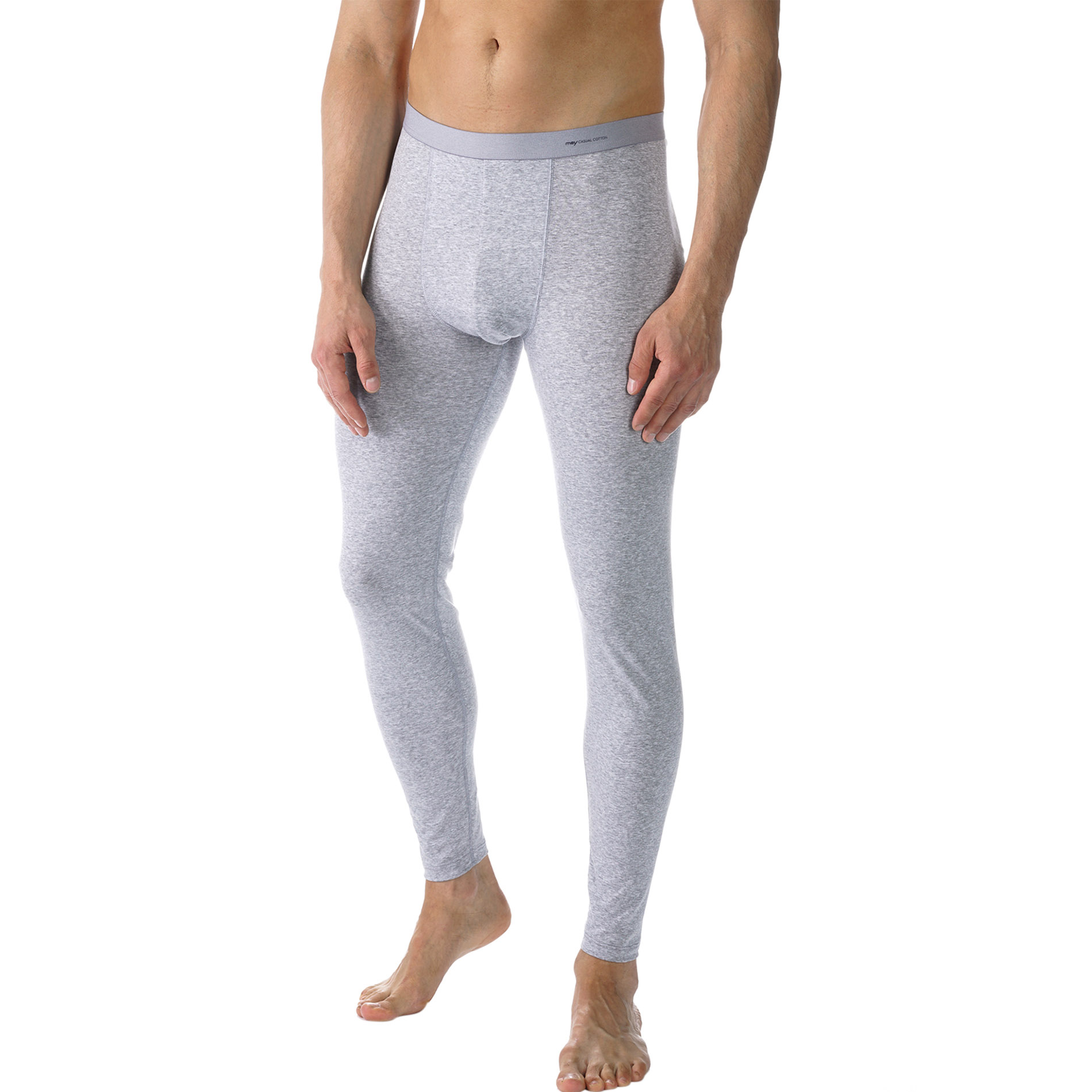 Mey Herren Lange Unterhose grau Pima unifarben