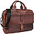 Messengerbag, Leder, cognac - dunkelbraun