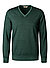 Pullover, Schurwolle, dunkelgrün meliert - dunkelgrün