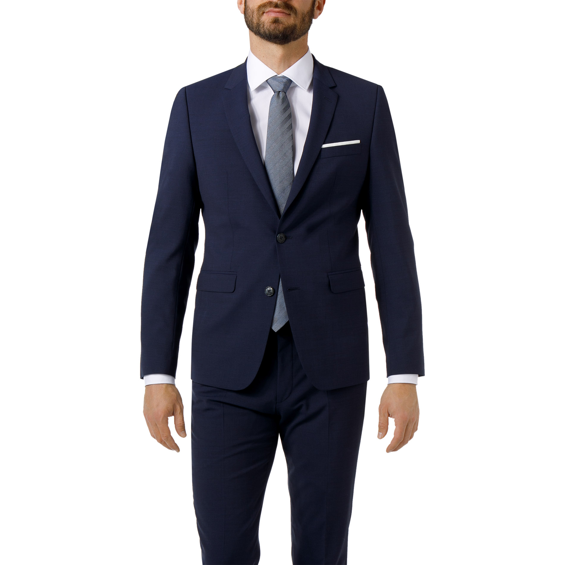 DIGEL Herren Sakko blau Schurwolle Slim Fit