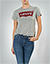 T-Shirt mit Labelprint - grau