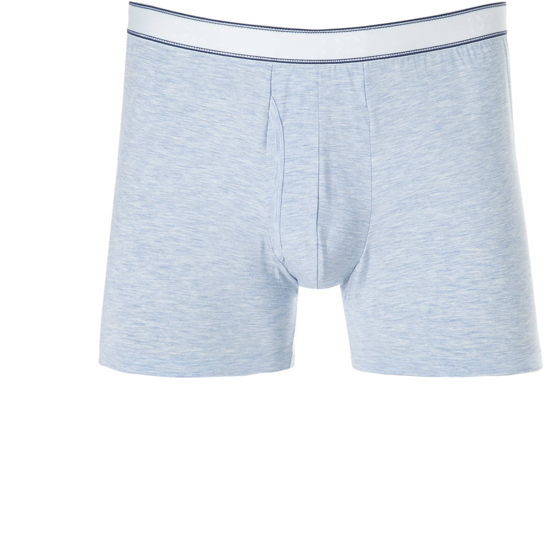 DEREK ROSE Herren Trunks blau Baumwolle meliert