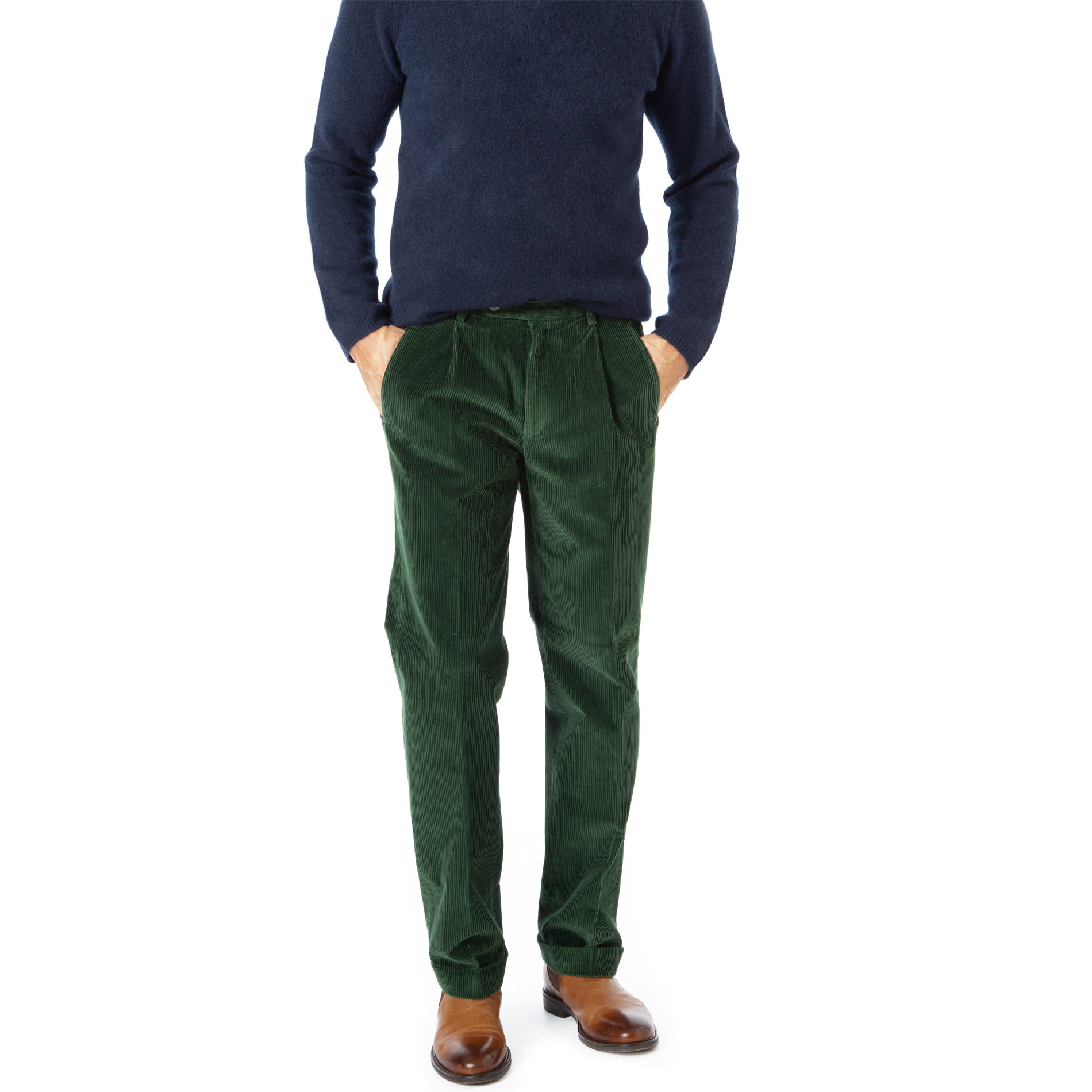 HILTL Herren Hose grün Classic Fit
