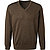 Pullover, Schurwolle, braun meliert - braun