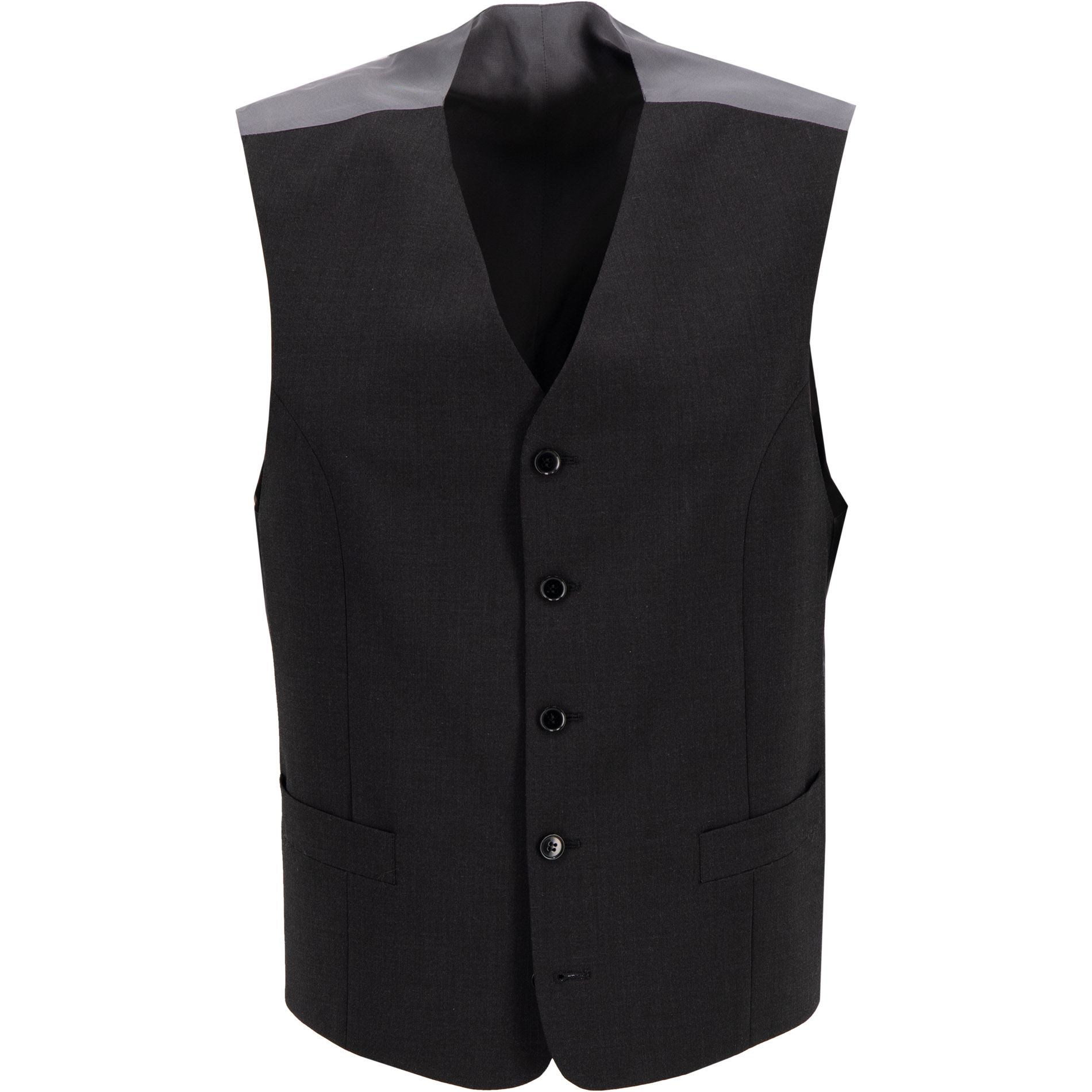 DIGEL Herren Weste grau Schurwolle Comfort Fit