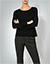 Pullover mit Raffdetails - schwarz